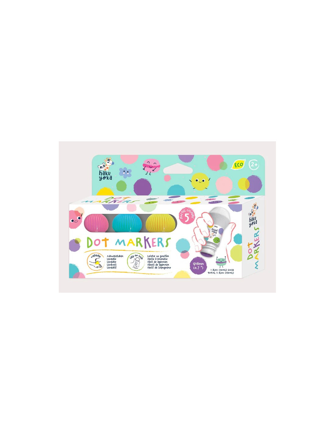5 ΜΑΡΚΑΔΟΡΟΙ ΜΕ ΚΟΥΚΚΙΔΕΣ 5 PASTEL COLOURS