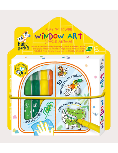 PLAY ‘N’ COLOUR WINDOW ART JUNGLE IMAGE
