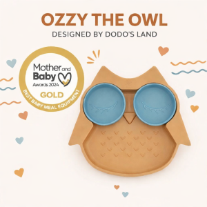 Ozzy the Owl – Πιάτο σιλικόνης με βεντούζα και αποσπώμενα χωρίσματα