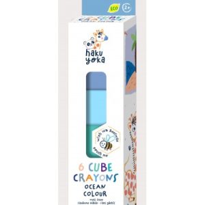 Haku yoka – 6 CUBE CRAYONS-OCEAN COLOUR