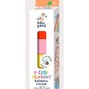 HAKU YOKA – 6 CUBE CRAYONS-RAINBOW COLOUR